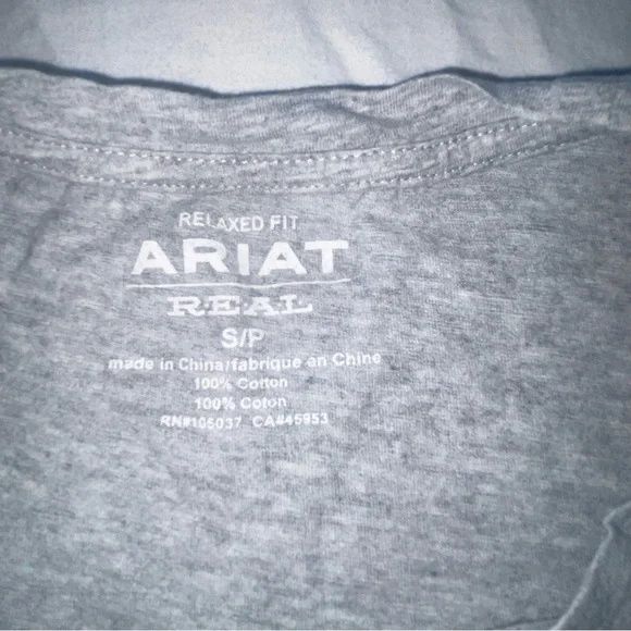Ariat R.E.A.L. Relaxed Fit Women’s Small Gray Western Short Sleeve T- Shirt - Picture 5 of 9